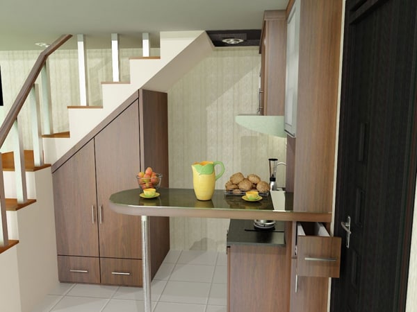 55 Amazing space-saving kitchens under the stairs