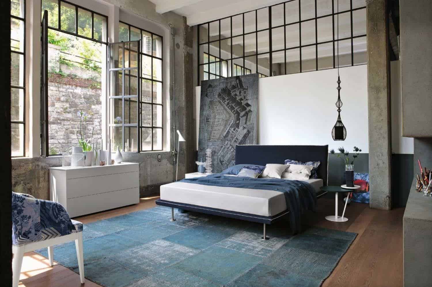35 Edgy industrial style bedrooms creating a statement
