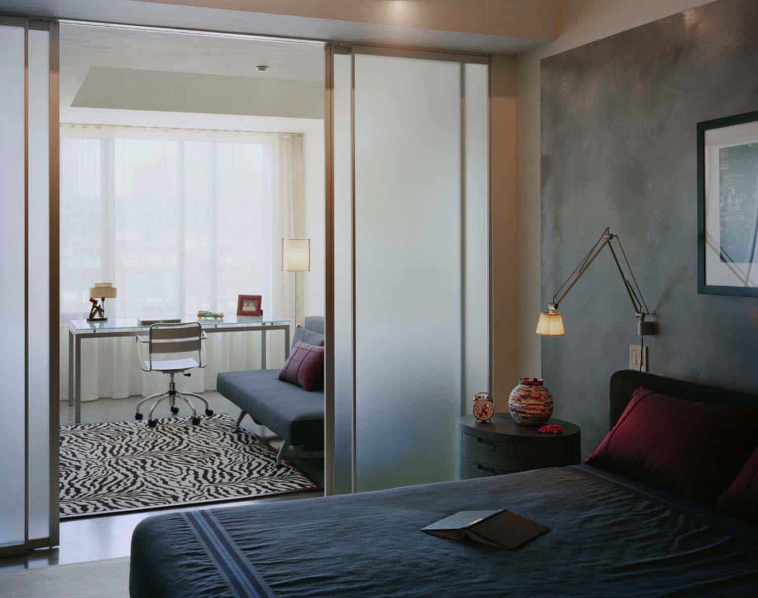 Modern Home Office Bedroom with Electrical Design
