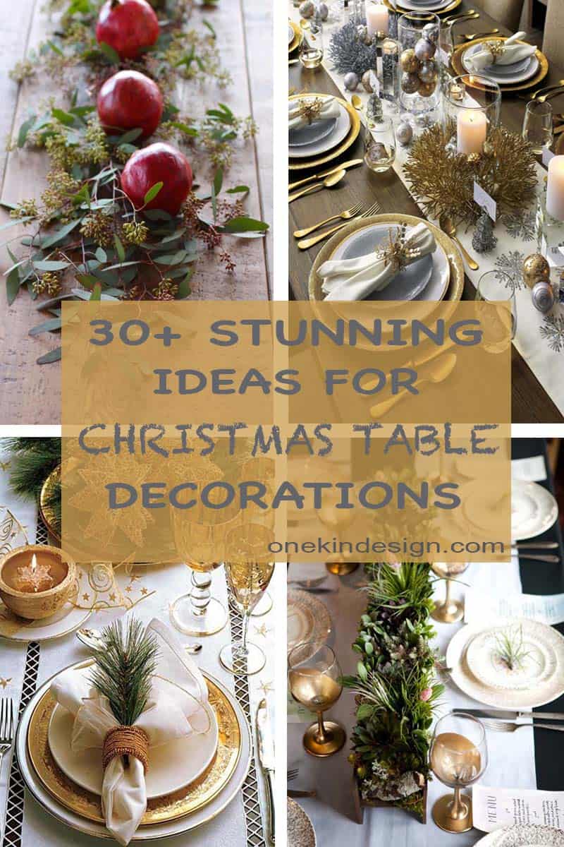 30+ Absolutely stunning ideas for Christmas table decorations
