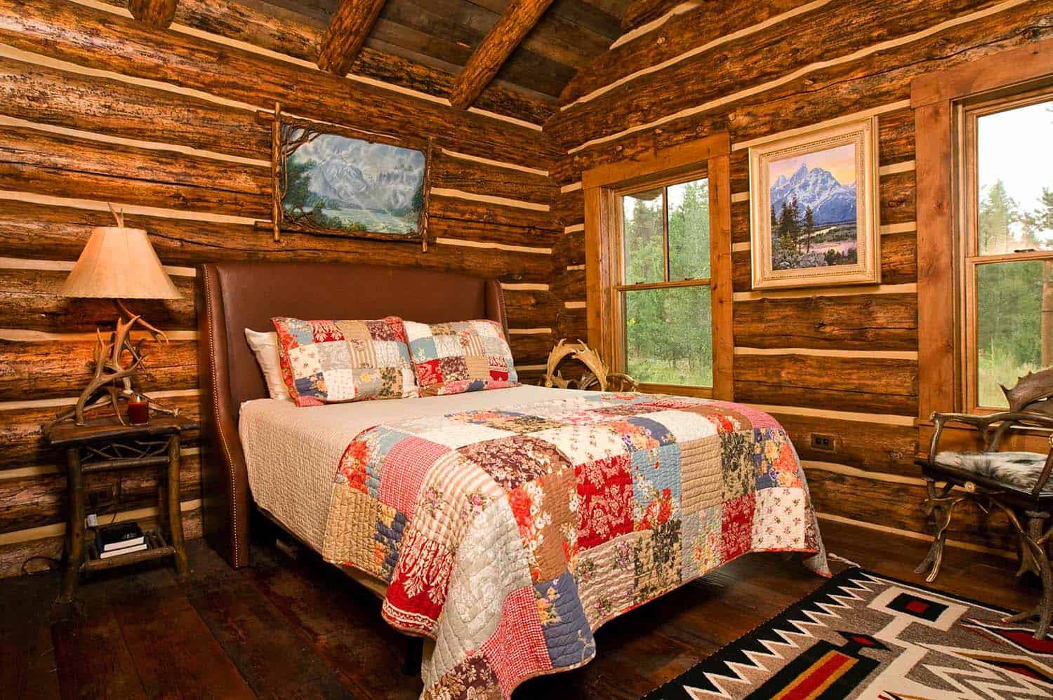 Earthy Color Palette In Cabin Bedroom Decor