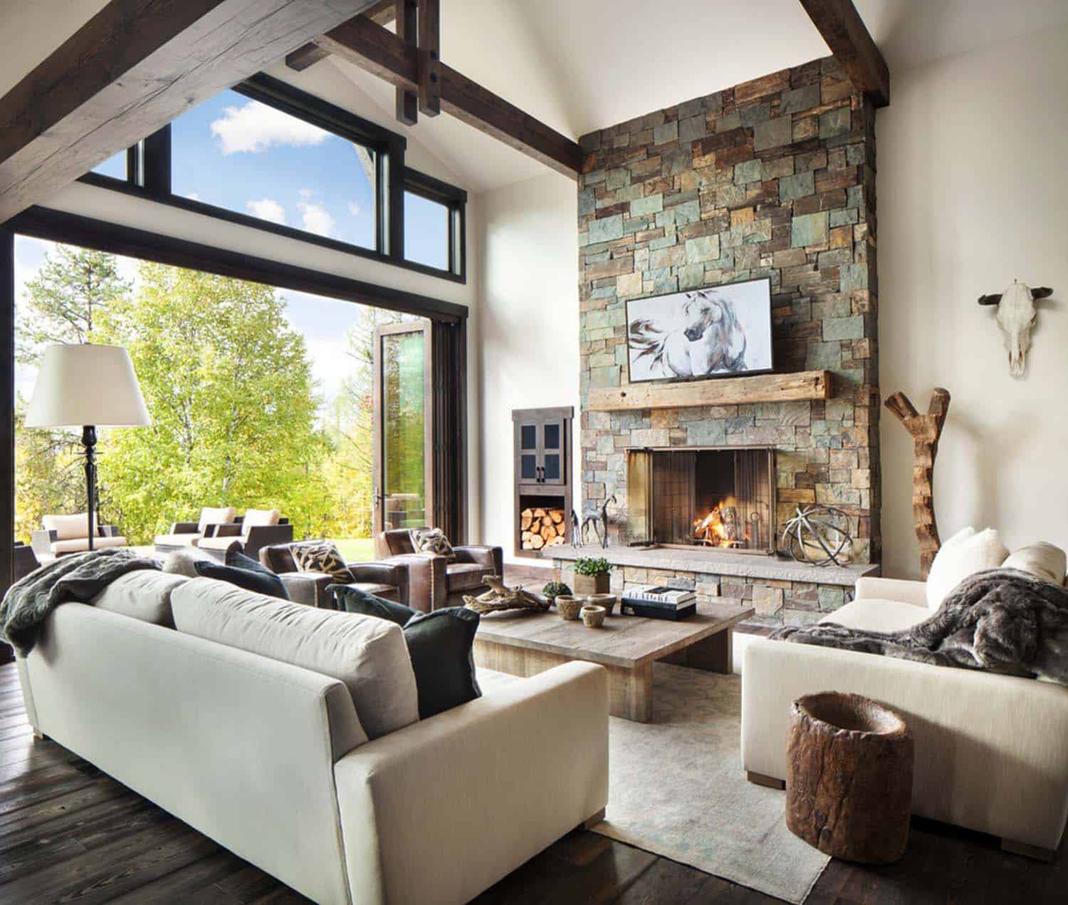 Rusticmodern dwelling nestled in the northern Rocky Mountains