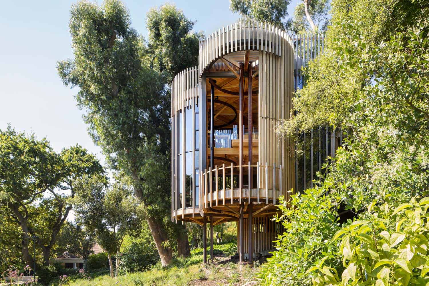 South African tree house hideaway surrounded by forest-like gardens