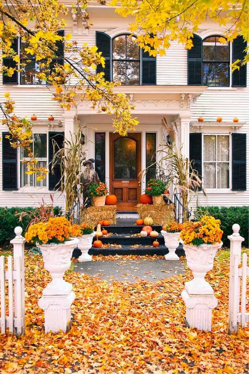 40 Amazing ways to decorate your front door with fall style