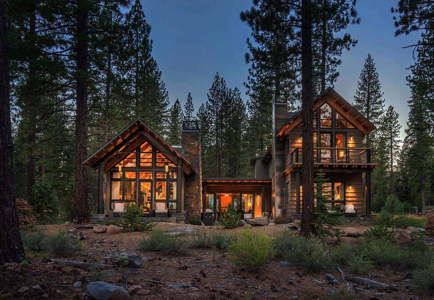 Rustic mountain house with a modern twist in Truckee, California