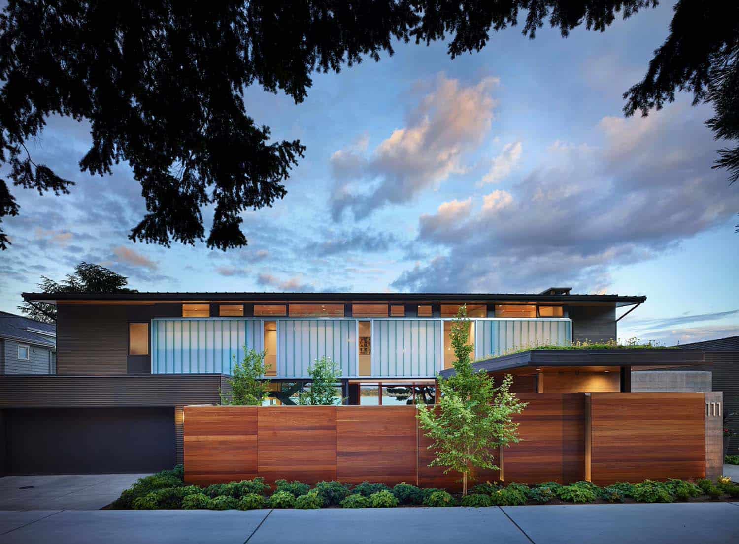 Breathtaking courtyard house offers serene views over Lake Washington