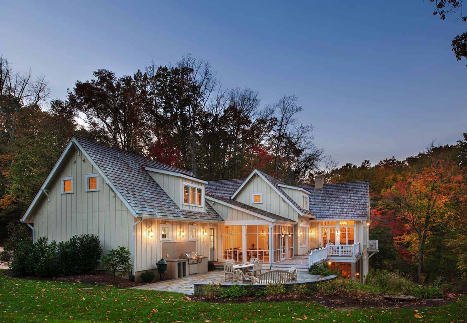Lakeside family cottage set on a hillside overlooking Chesapeake Bay