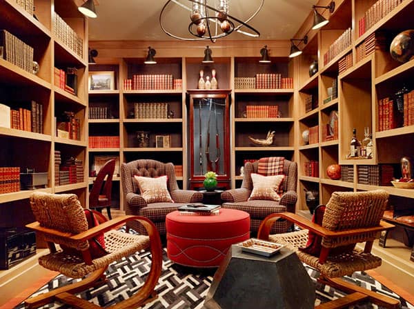 Home Library Design Ideas-17-1 Kindesign