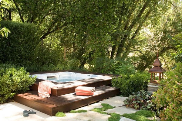 Hot Tub Spa Designs For Your Backyard, Hot Tub Landscape Plans