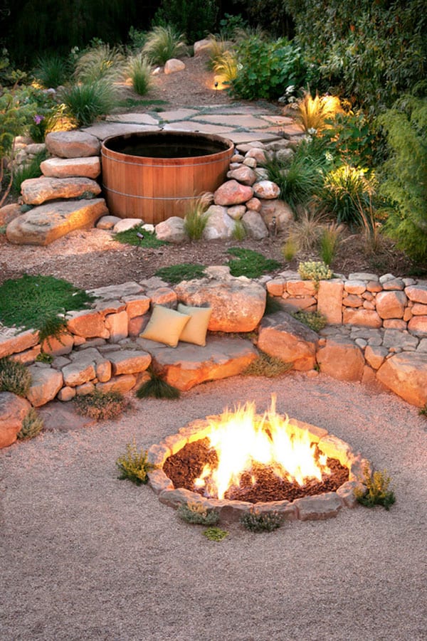 Hot Tub Spa Designs For Your Backyard, Hot Tub Fire Pit