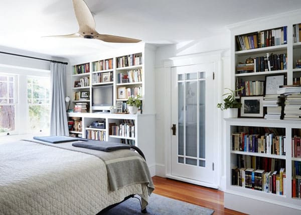 Bedrooms with Bookshelves-21-1 Kindesign
