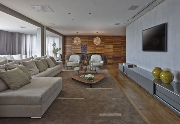 featured posts image for Apartment LA showcases rustic contemporary details in Brazil