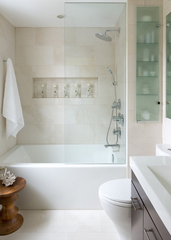 Create A Feeling Of Bathroom Space Floor To Ceiling Shower Tile