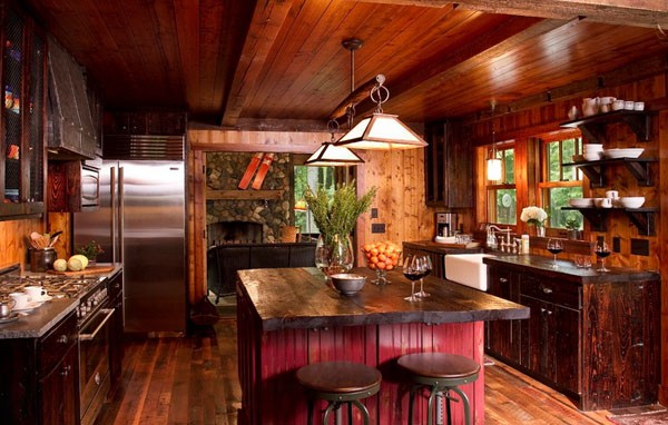 Rustic Kitchens in Mountain Homes-18-1 Kindesign