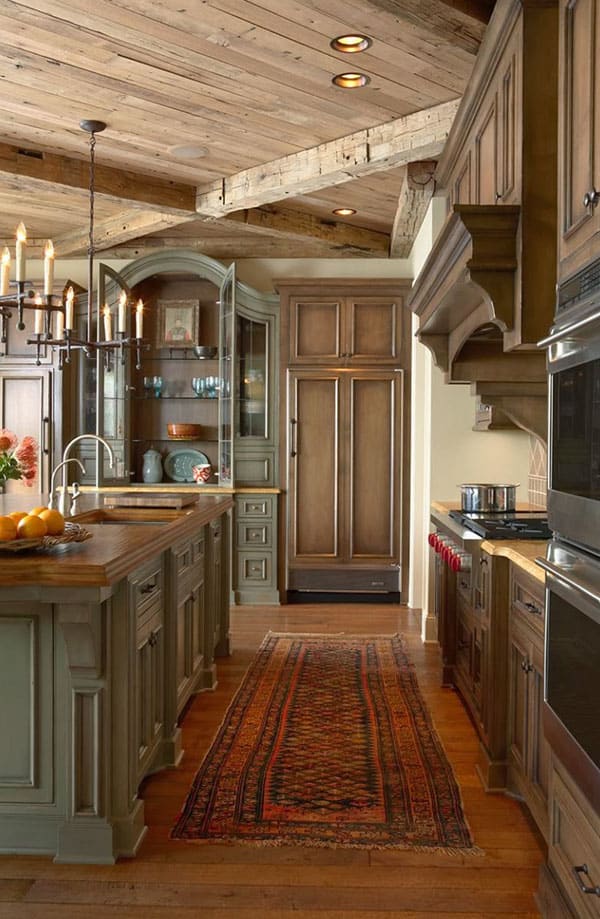 Rustic Kitchens in Mountain Homes-22-1 Kindesign
