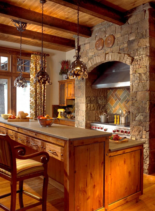Rustic Kitchens in Mountain Homes-45-1 Kindesign