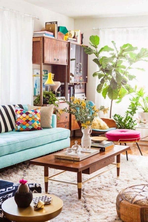 Bohemian Chic Living Rooms-12-1 Kindesign