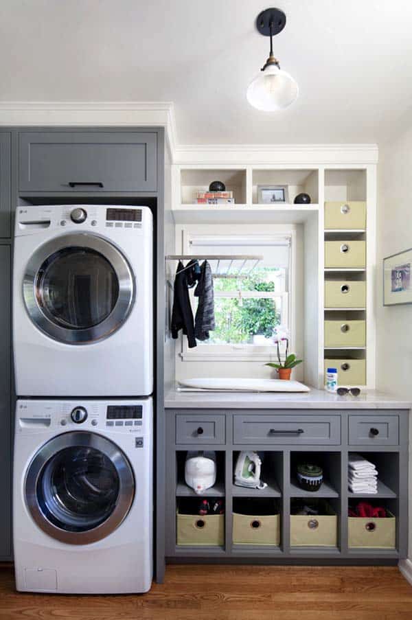 Small Laundry Room Design Ideas-06-1 Kindesign