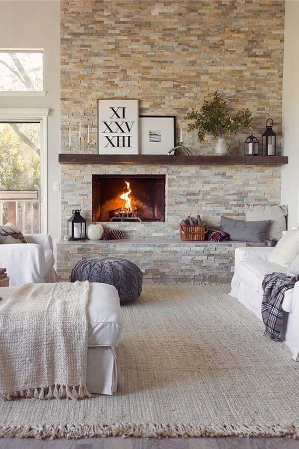50 Sensational Stone Fireplaces To Warm Your Senses