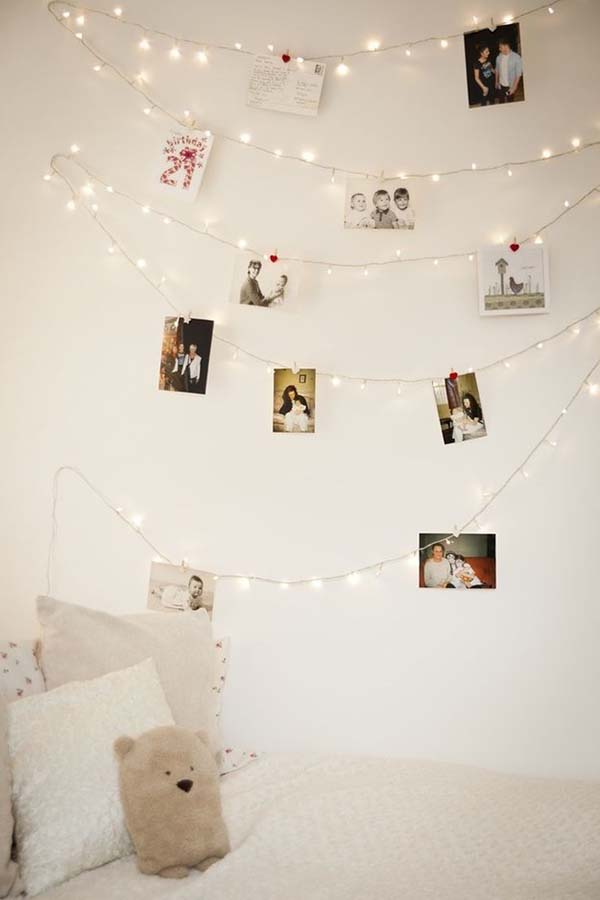 45 Inspiring Ways To Decorate Your Home With String Lights - Wall Lights Decor Ideas
