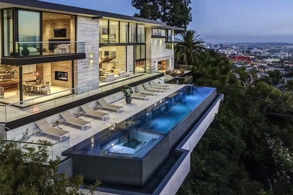 featured posts image for Sleek contemporary pad perched over the Sunset Strip