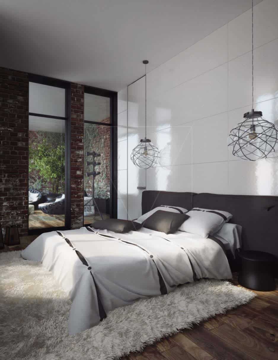 Industrial Style Bedroom Design Ideas-32-1 Kindesign