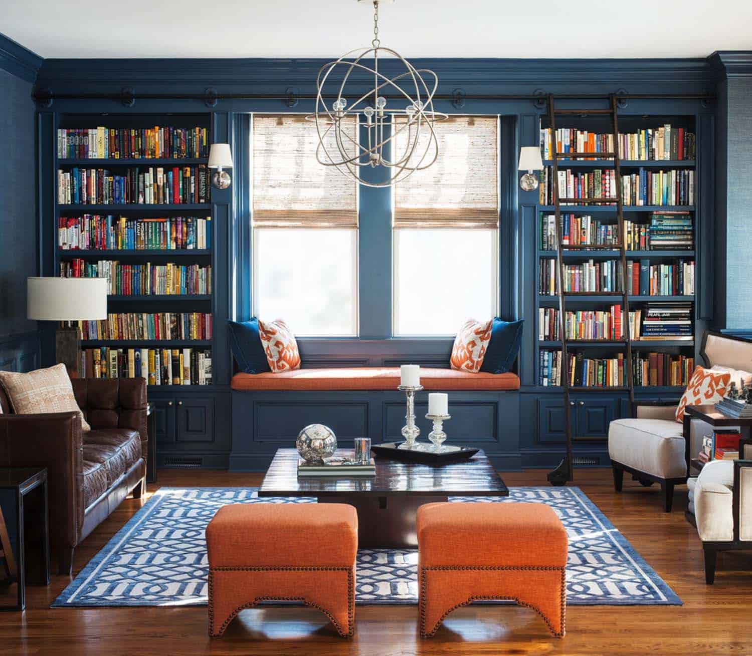 Home Libraries Showcasing Window Seats, Bookcase With Seat