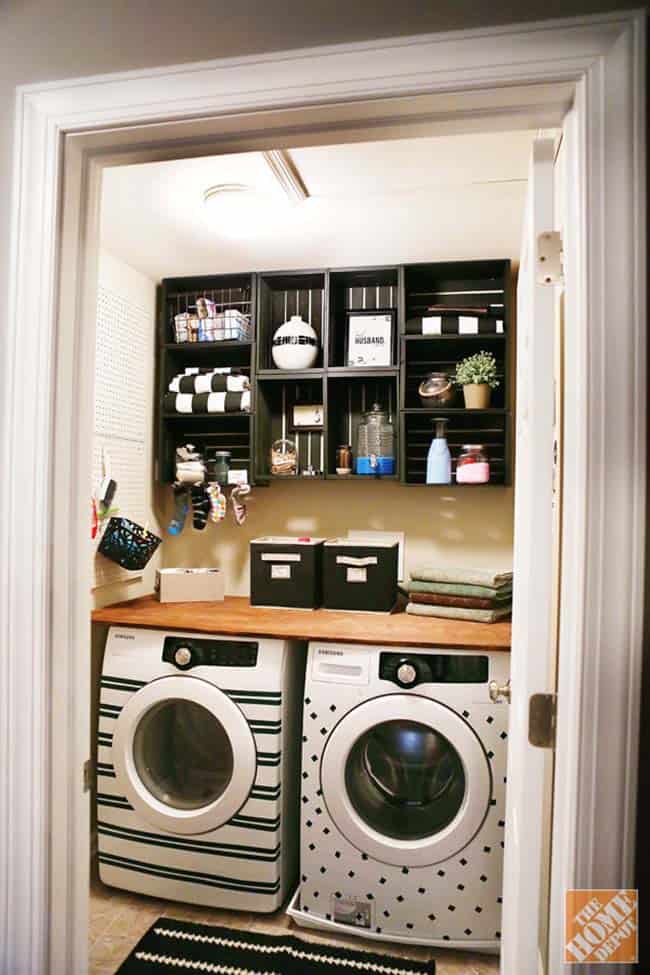 Small Laundry Rooms, Stacked Washer Dryer Cabinet Enclosures Ikea