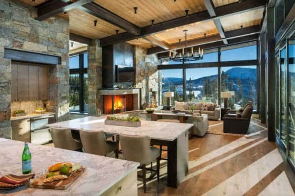 featured posts image for Modern-rustic mountain home with spectacular views in Big Sky country