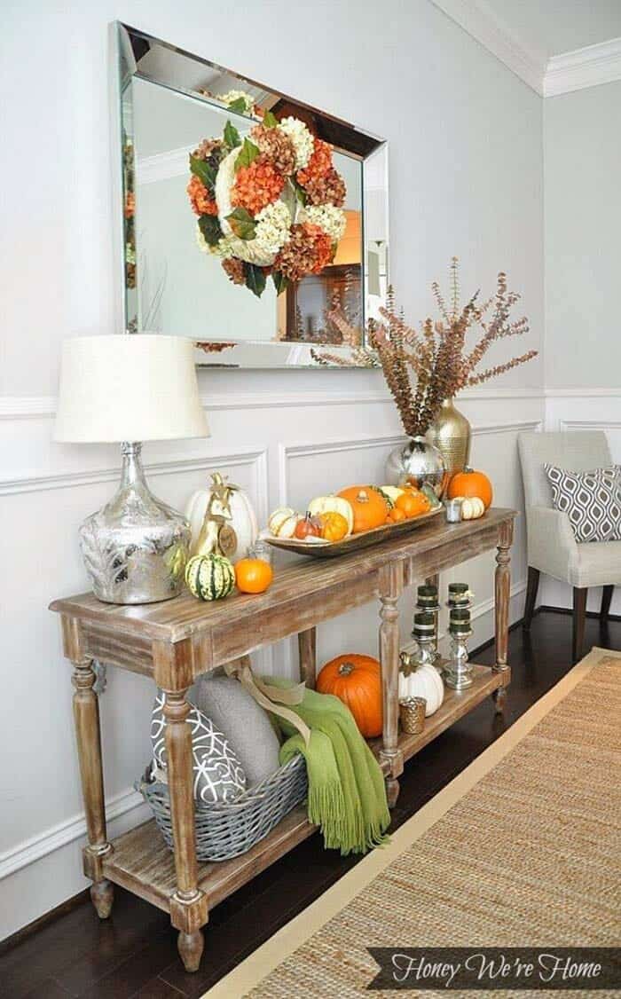 18 Amazing Ways To Style Your Console Table With Fall Decor
