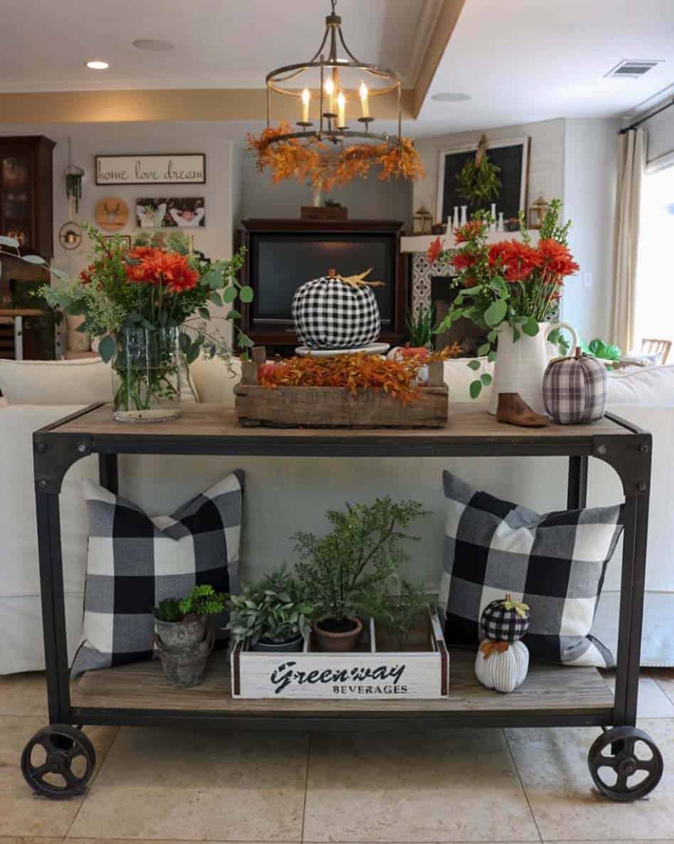 Fall Entryway Console Table Decorating Ideas For The Hallway