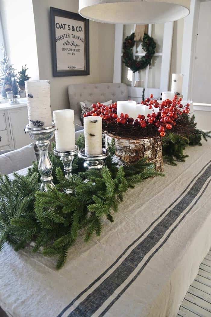 gorgeous-rustic-christmas-table-centerpiece