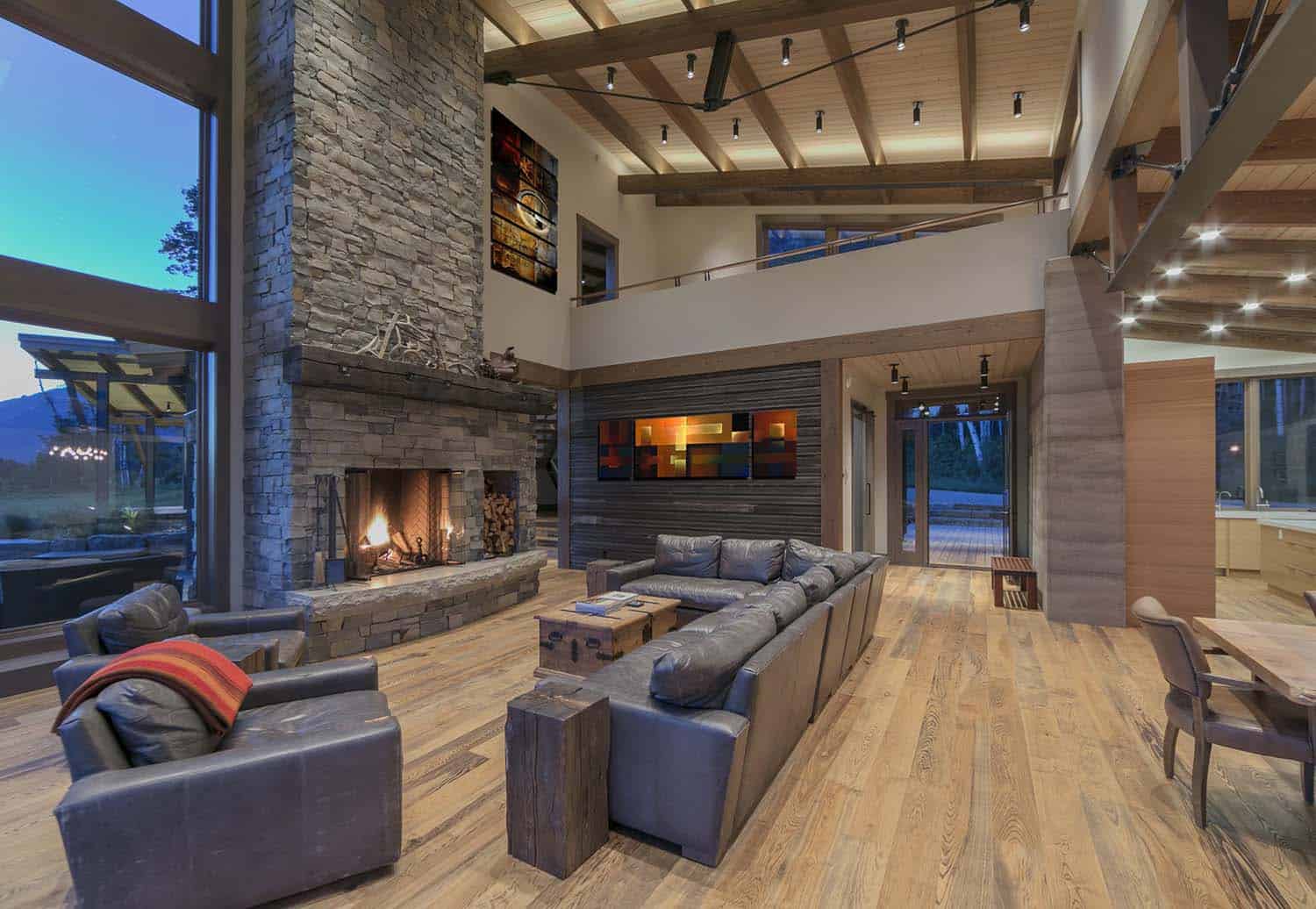 contemporary-mountain-cabin-living-room