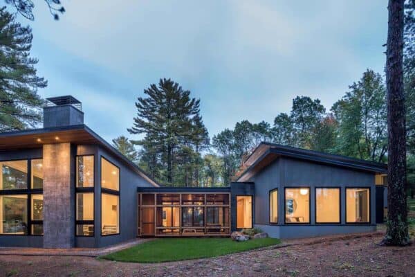 featured posts image for Modern lake house getaway on forested landscape in northern Minnesota