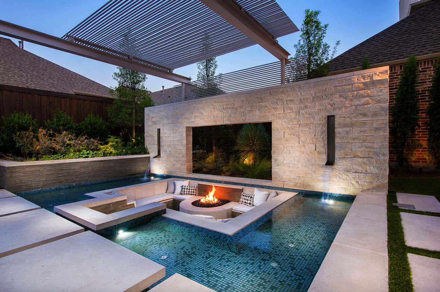 28 Inspiring Fire Pit Ideas To Create A, Pool And Fire Pit