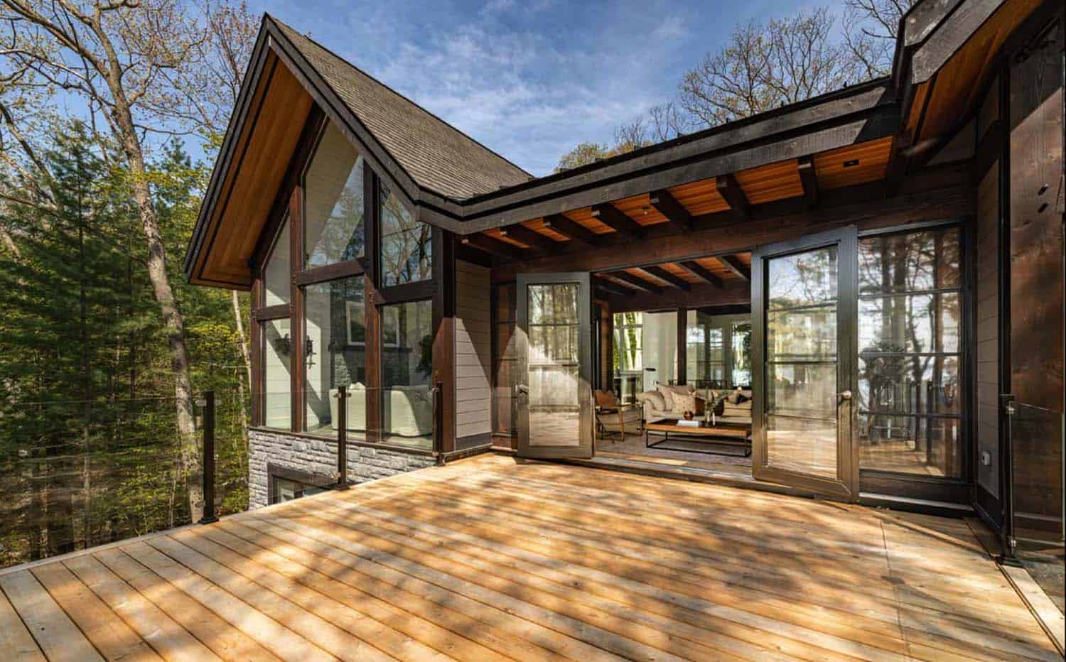 contemporary-lake-house-deck