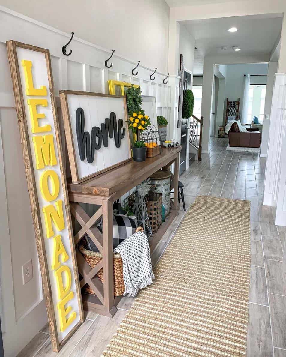 31 Cozy And Inviting Farmhouse Entryway Decorating Ideas Fitflopsale Singapore Info