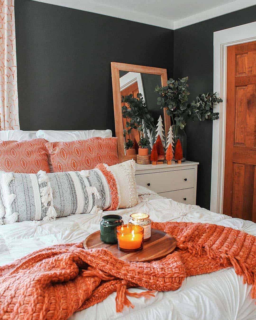 Soft Lighting Autumn Bedroom Decorating Ideas