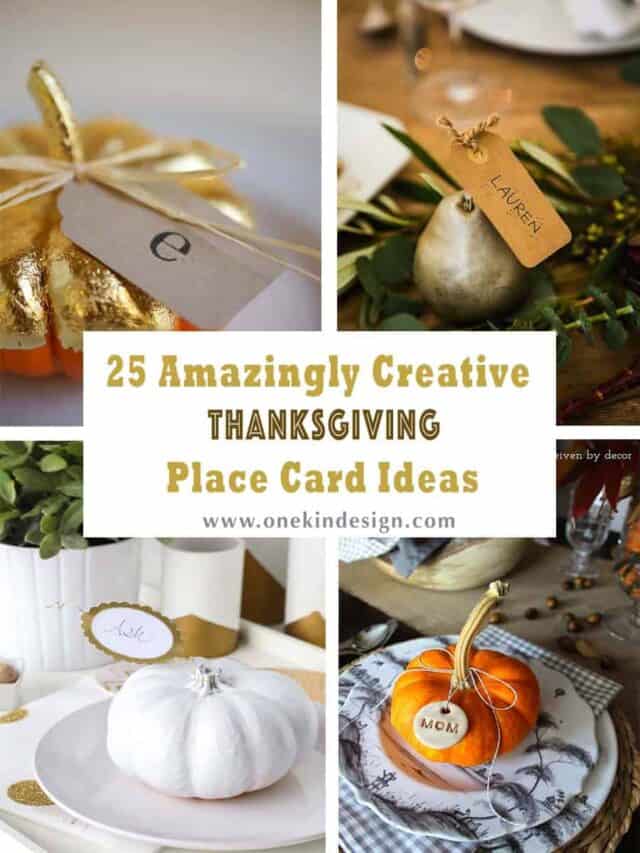 25 Amazingly Creative Thanksgiving Place Card Ideas Story - One Kindesign