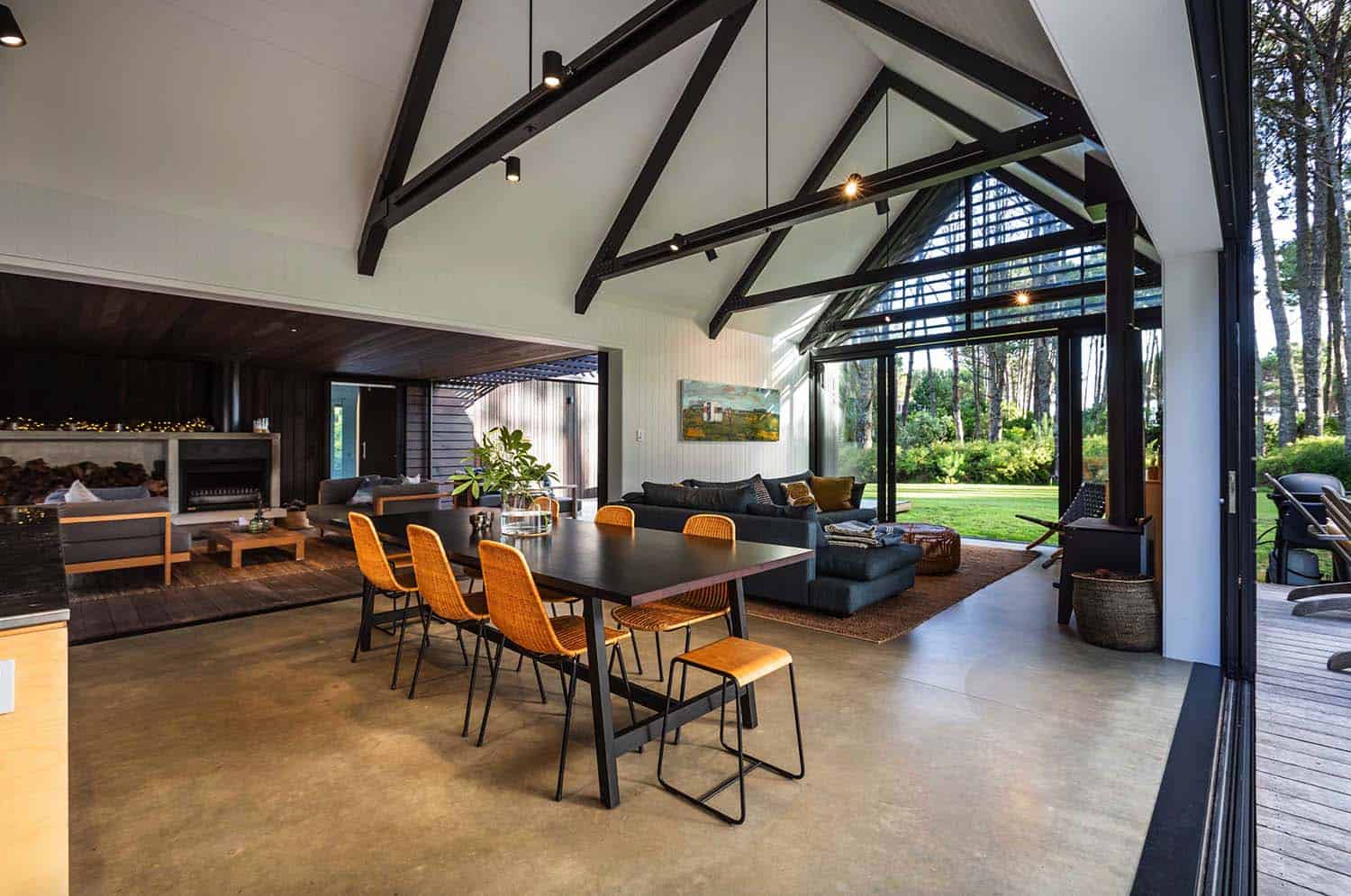 contemporary-cabin-living-room