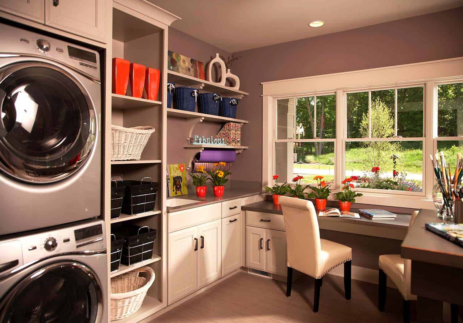 23 Incredibly Efficient And Multifunctional Laundry Room Ideas Furthermore, this ugly area by the back door entrance with incoming water pipes and ventilation fans. multifunctional laundry room ideas