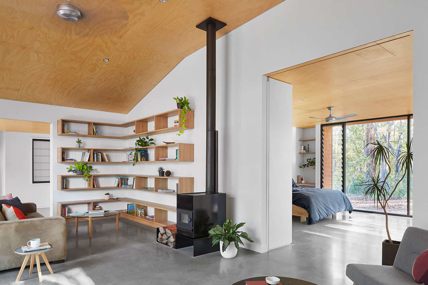 contemporary-living-room-bookshelf