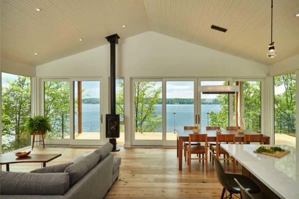 featured posts image for Modern-rustic lakeside cottage boasts tranquil views in Eastern Ontario