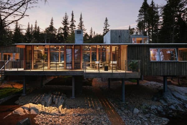 featured posts image for Cabin retreat designed with a rustic camp feel in coastal Maine