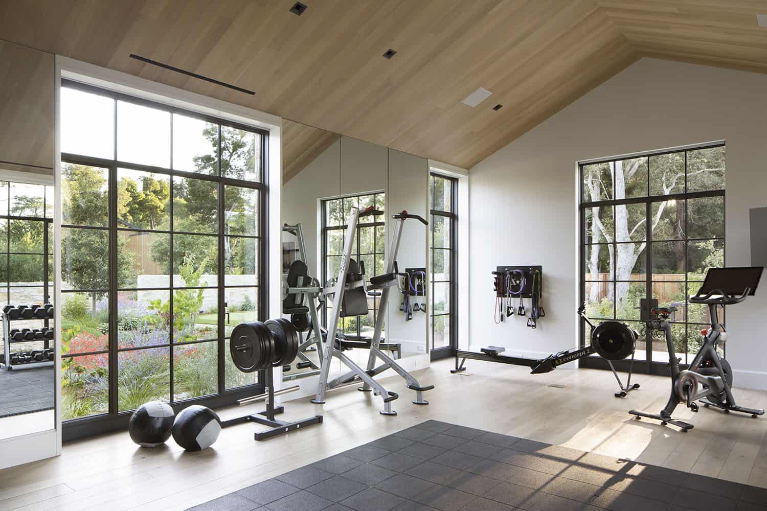 transitional-style-home-gym