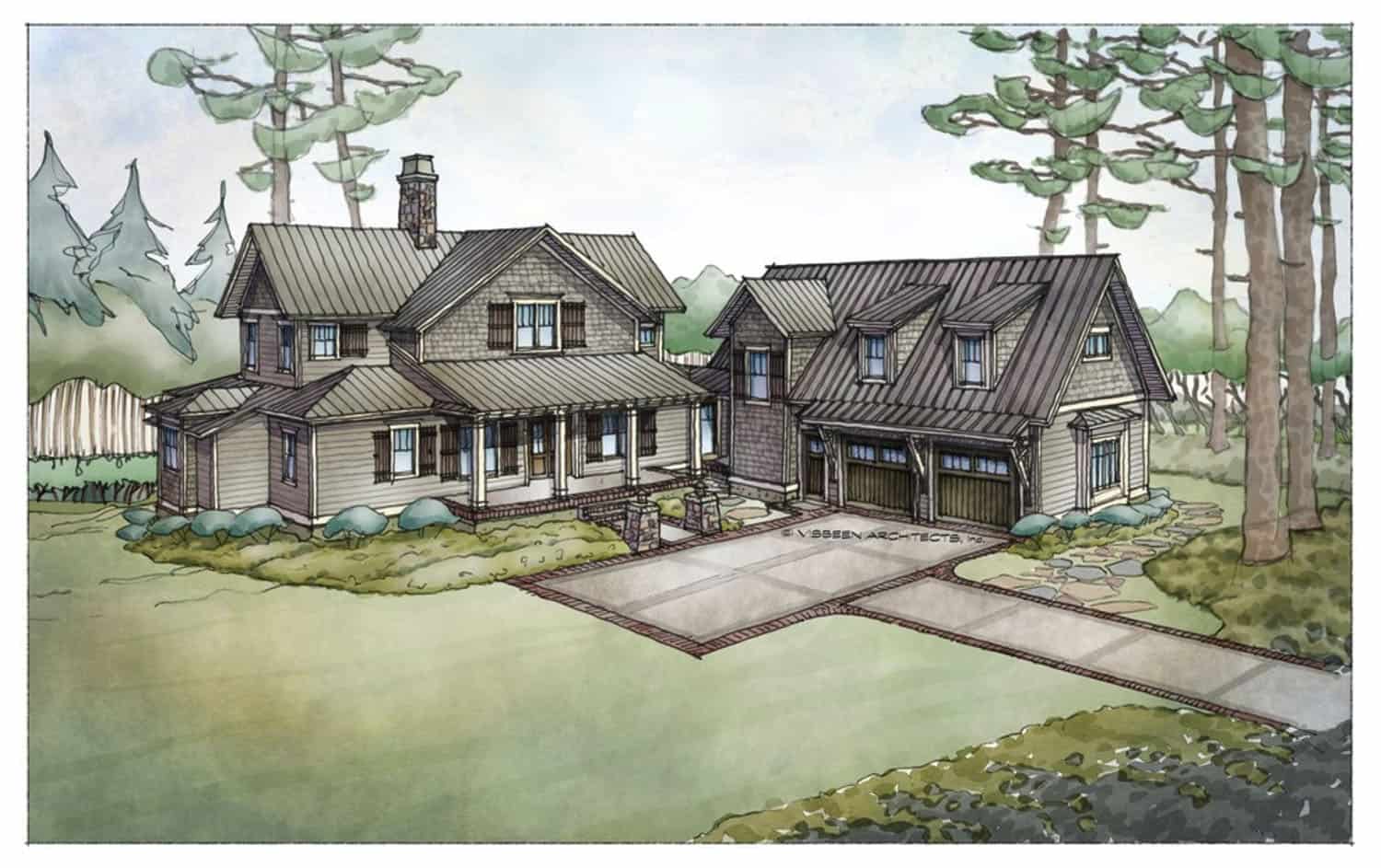 low-country-farmhouse-sketch
