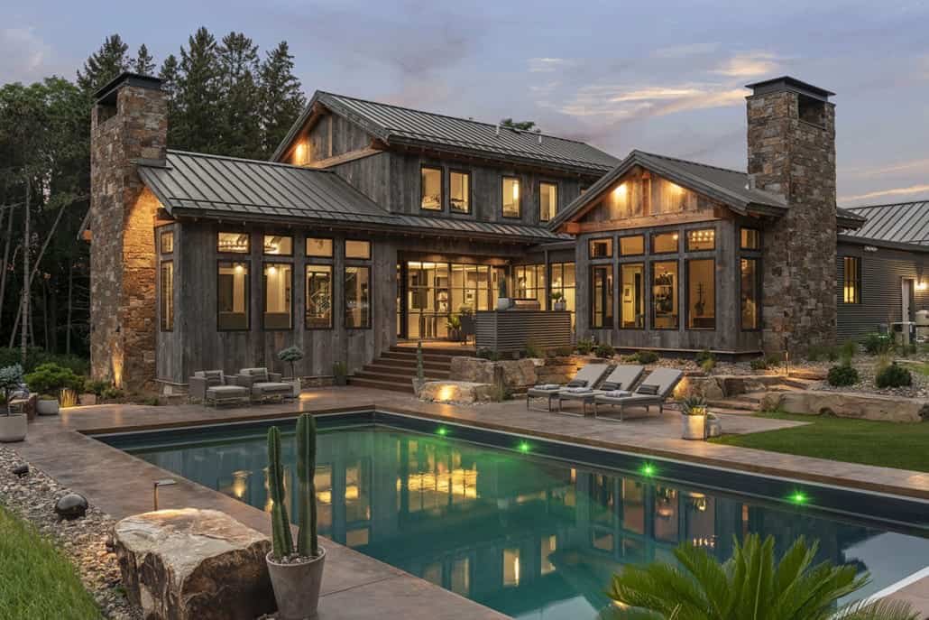 rustic-contemporary-home-exterior-pool