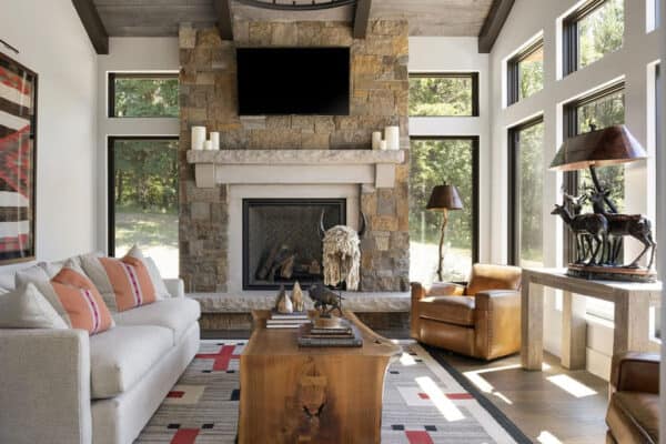 Enchanting Montana modern lodge-style home nestled in the Midwest