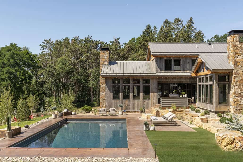 rustic-contemporary-home-exterior-pool