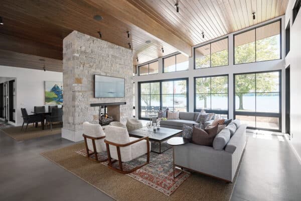 featured posts image for Spectacular lake house boasts midcentury design elements in Michigan
